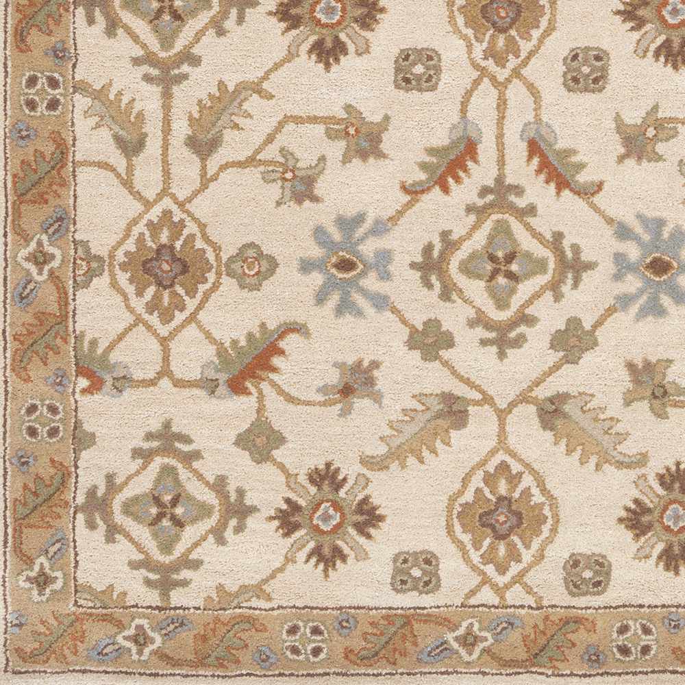 Postelle Traditional Floral Design Beige Hand Tufted Wool Area Rug - The Rug Decor
