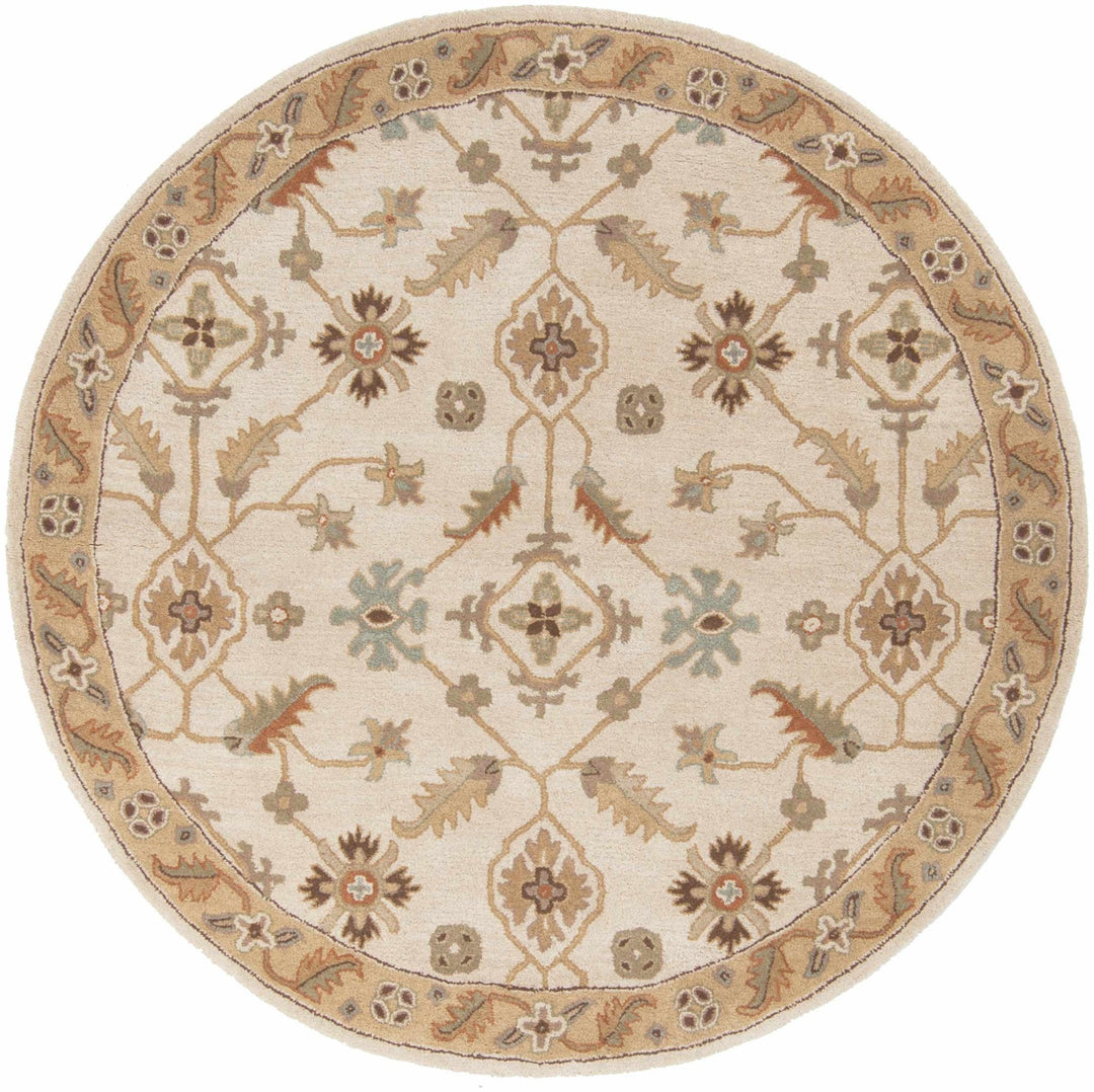 Postelle Traditional Floral Design Beige Hand Tufted Wool Area Rug - The Rug Decor