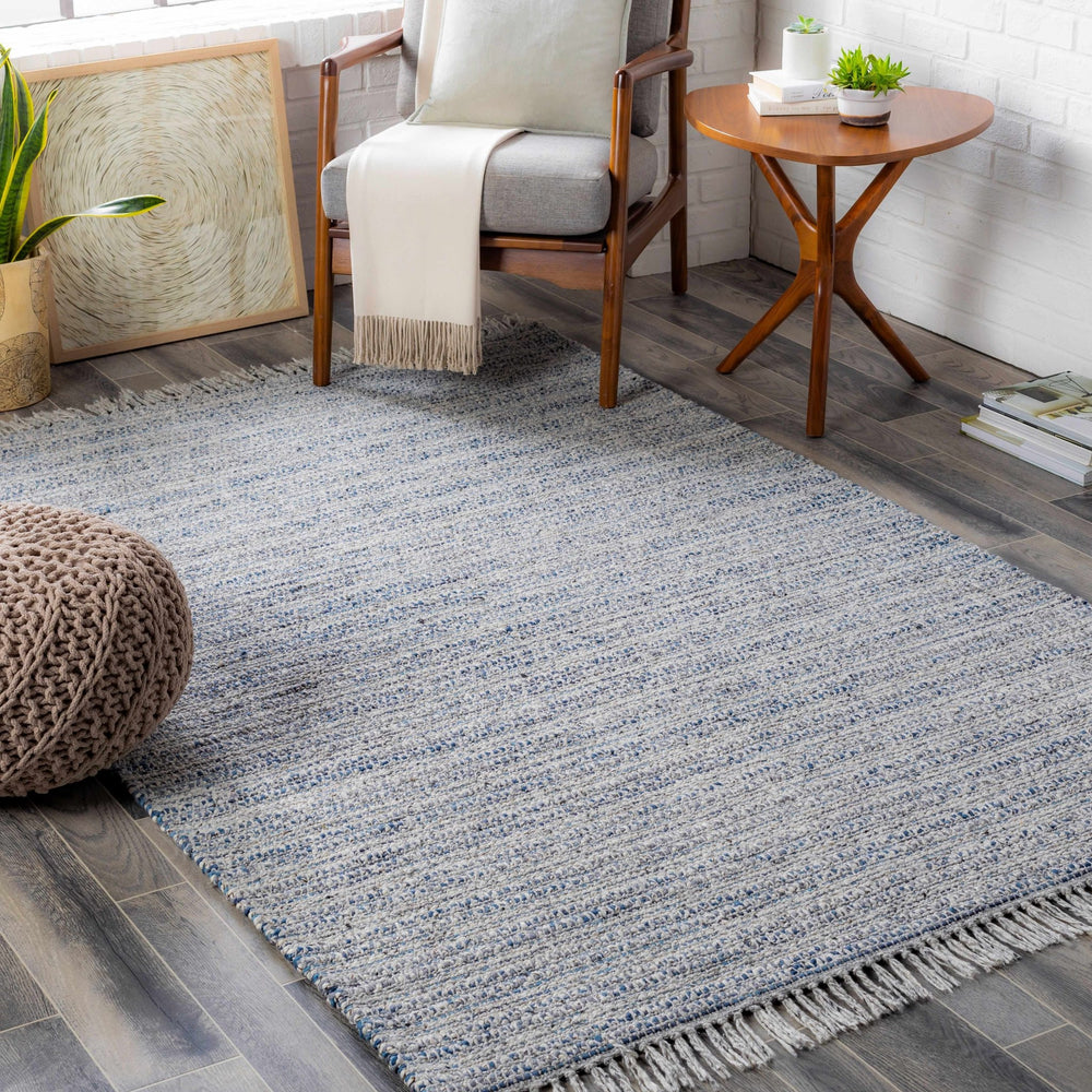 Potterspury Modern Style Gray And Blue Hand Loom Area Rug - The Rug Decor