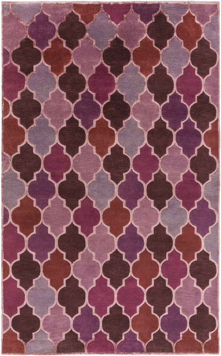 Powersville Purple And Brown Modern Style Hand Knotted Area Rug