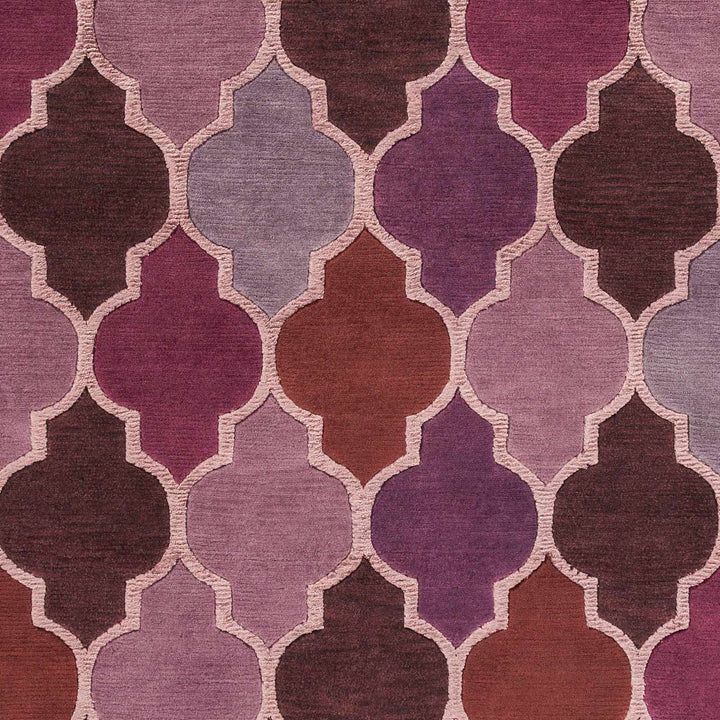 Powersville Purple And Brown Modern Style Hand Knotted Area Rug - The Rug Decor