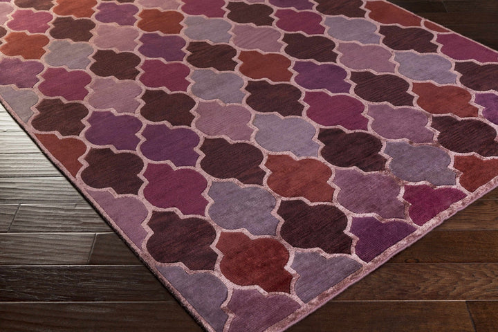 Powersville Purple And Brown Modern Style Hand Knotted Area Rug - The Rug Decor