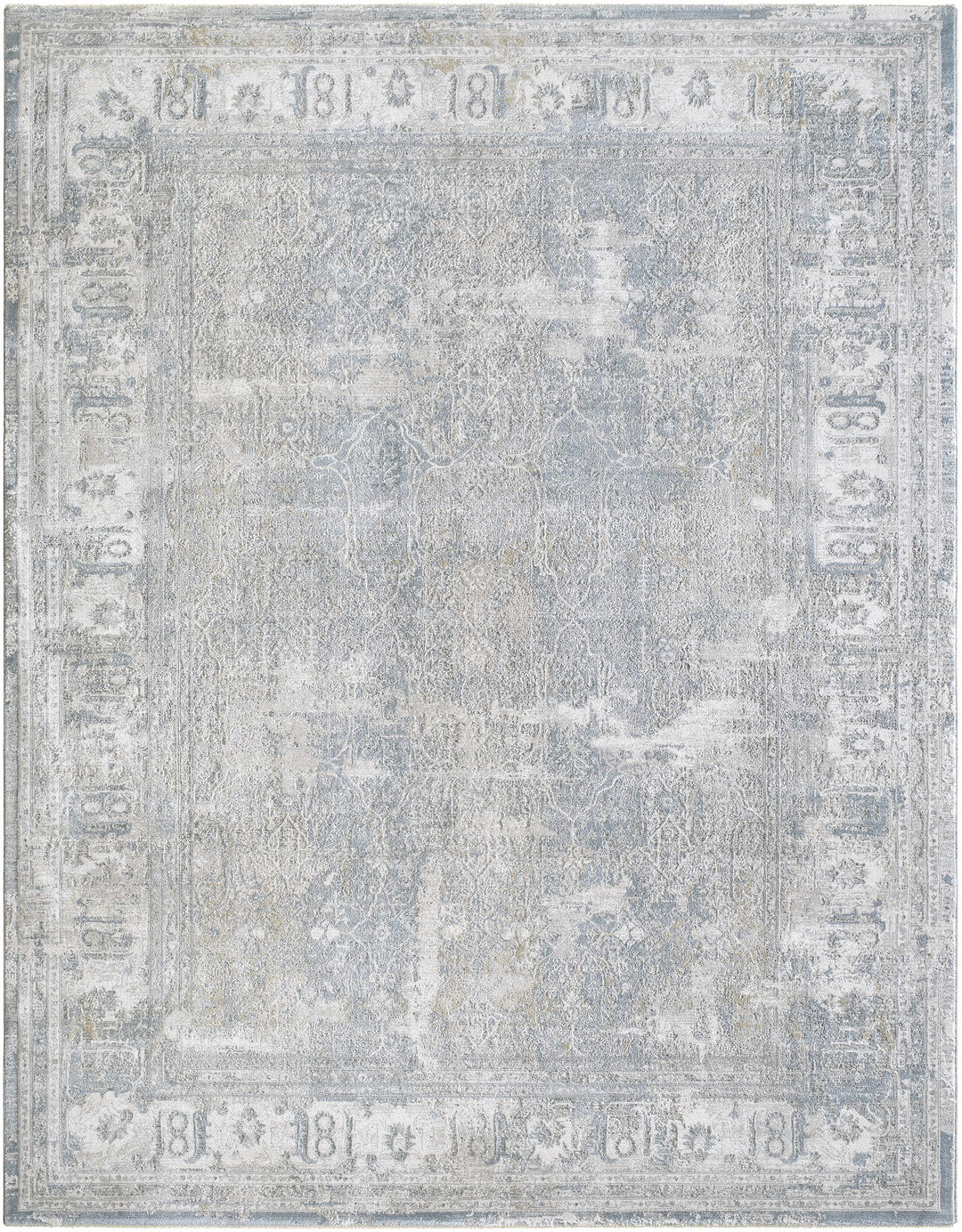 Pryce Traditional Style Gray And Blue Rug