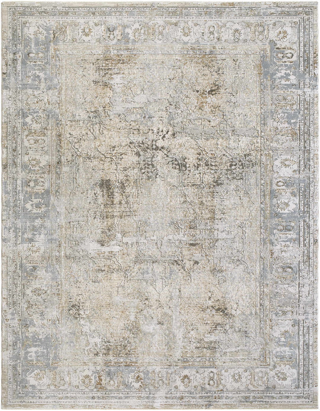 Pryce Traditional Style Beige And Gray Area Rug