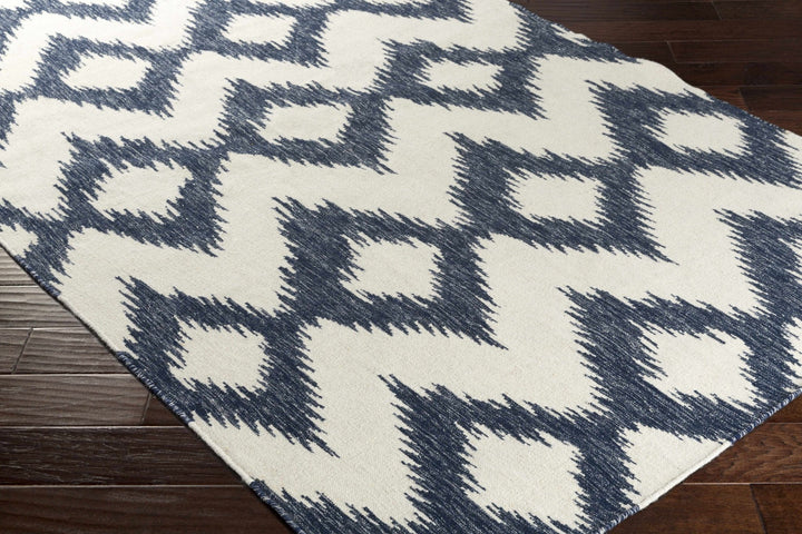 Prairie Contemporary Geometrical Black And Ivory Hand Woven Area Rug - The Rug Decor