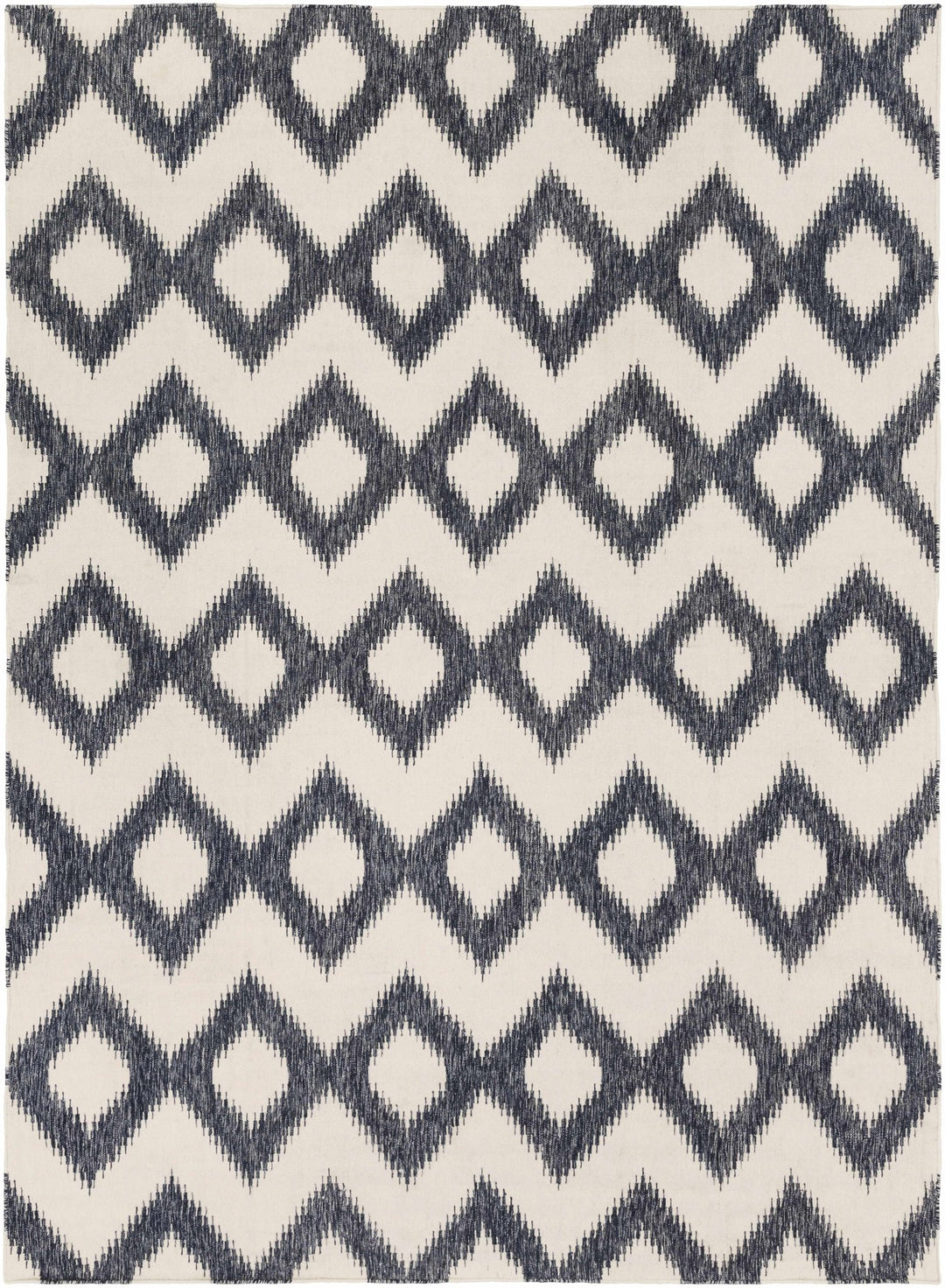 Prairie Contemporary Geometrical Black And Ivory Hand Woven Area Rug - The Rug Decor