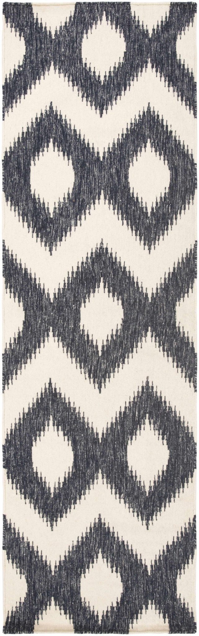 Prairie Contemporary Geometrical Black And Ivory Hand Woven Area Rug - The Rug Decor