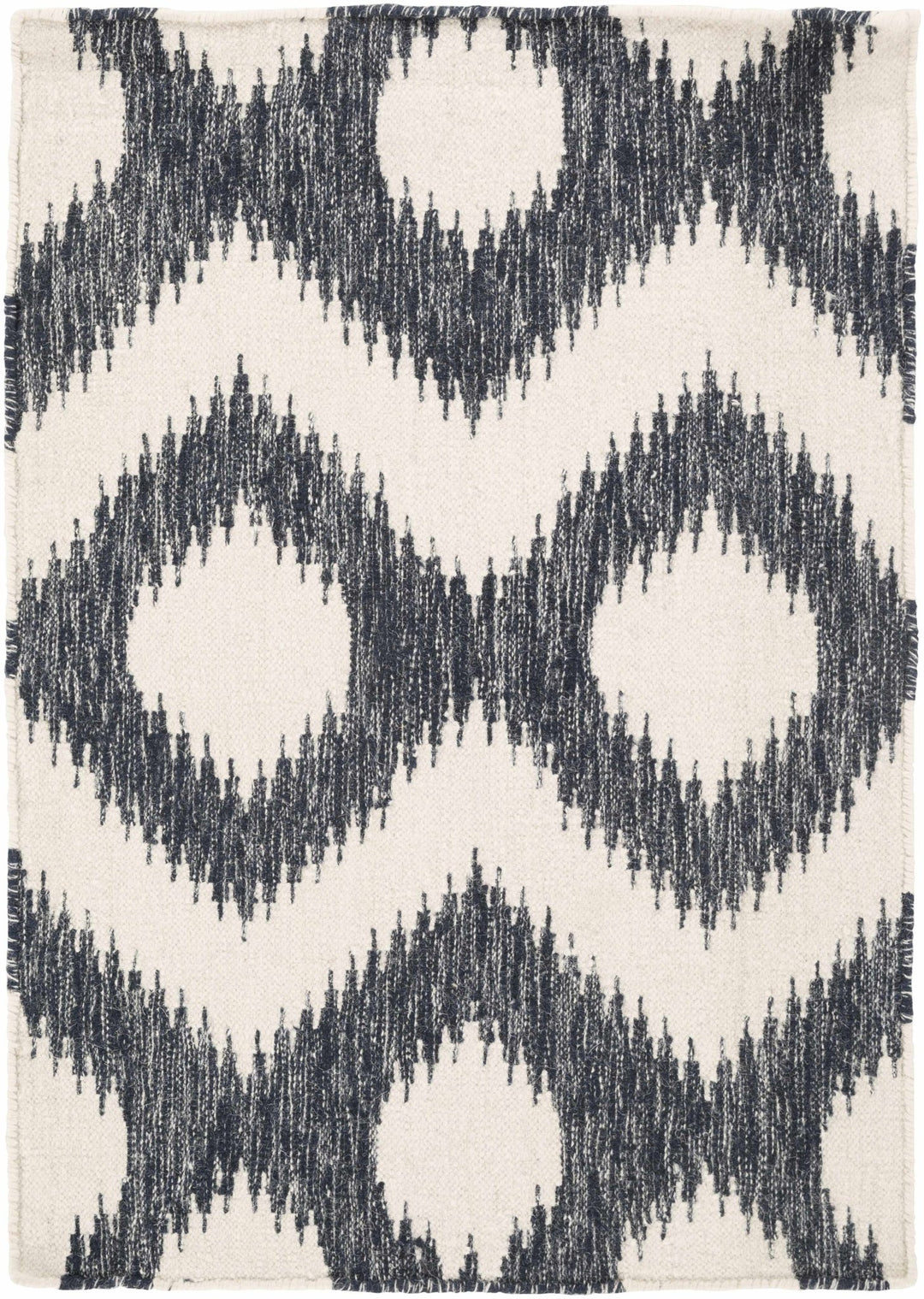 Prairie Contemporary Geometrical Black And Ivory Hand Woven Area Rug - The Rug Decor