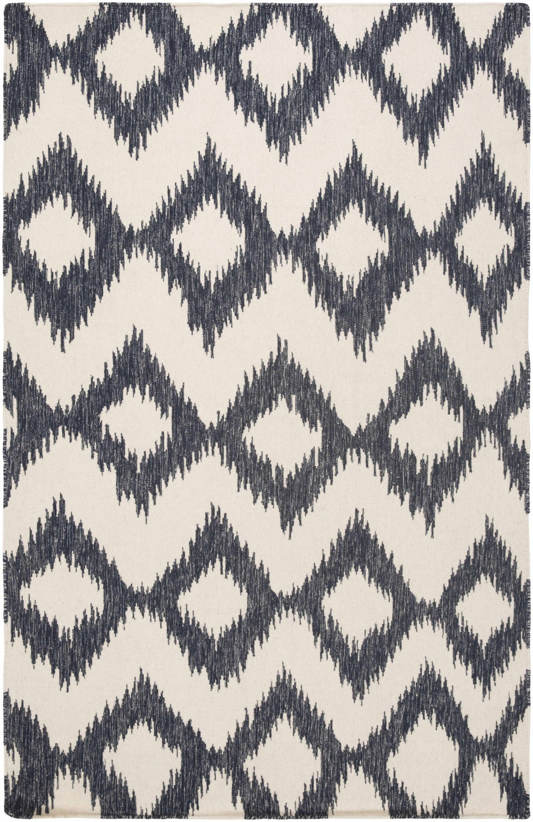 Prairie Contemporary Geometrical Black And Ivory Hand Woven Area Rug - The Rug Decor