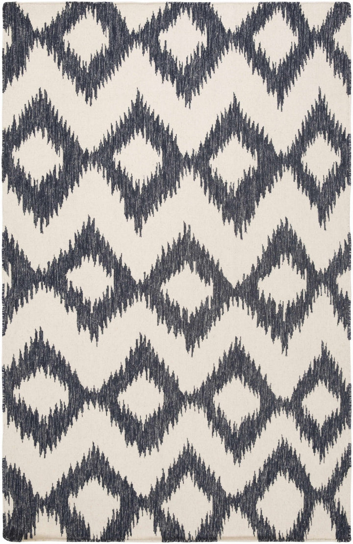 Prairie Contemporary Geometrical Black And Ivory Hand Woven Area Rug - The Rug Decor