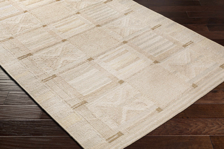Pearcedale Modern Geometrical Design Ivory And Beige Area Rug