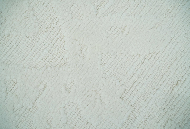 Premium 8x10 carved Texture Ivory Traditional hand knotted wool Area rug - The Rug Decor