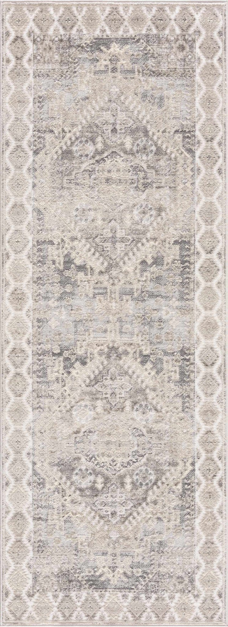Premium look Beige, Gray and Taupe Traditional Heriz Medallion area rug - The Rug Decor