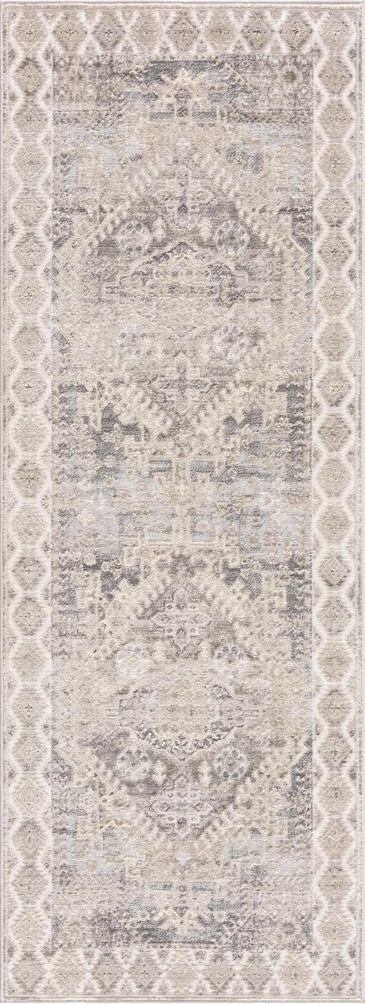 Premium look Beige, Gray and Taupe Traditional Heriz Medallion area rug - The Rug Decor