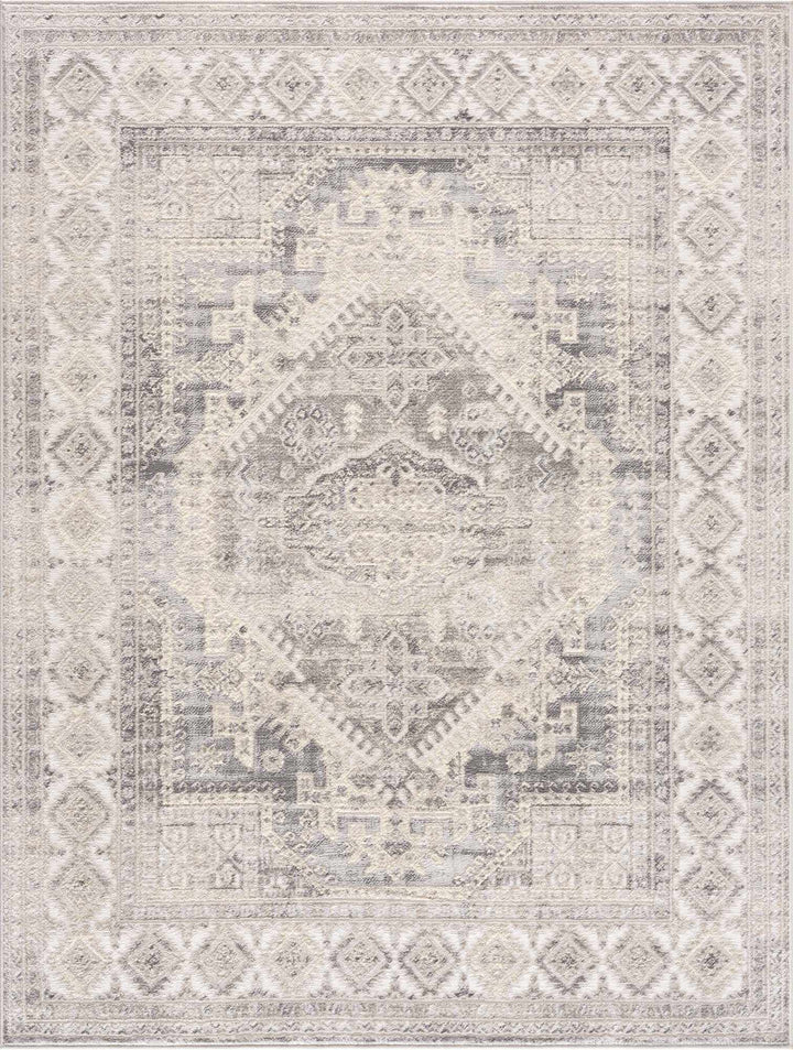 Premium look Beige, Gray and Taupe Traditional Heriz Medallion area rug - The Rug Decor