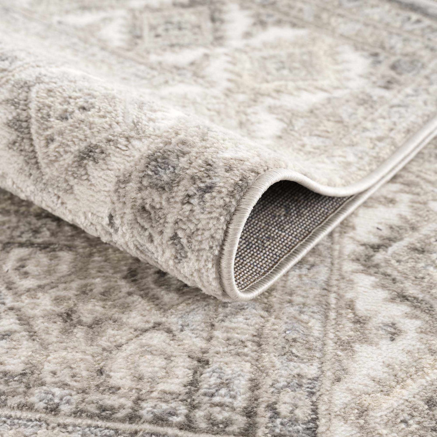 Premium look Beige, Gray and Taupe Traditional Heriz Medallion area rug - The Rug Decor