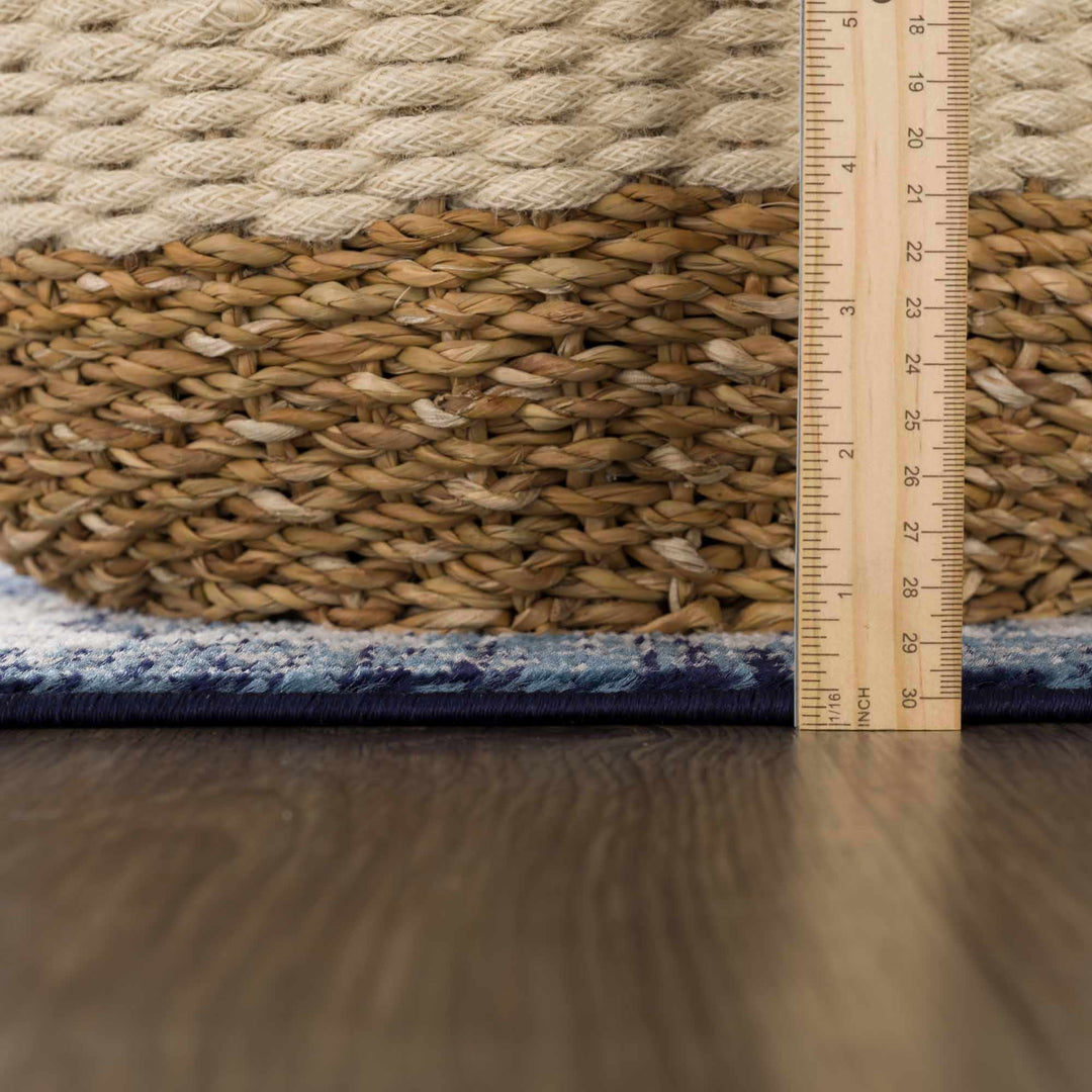 Premium look Blue and ivory Traditional Medallion Area Rug - The Rug Decor