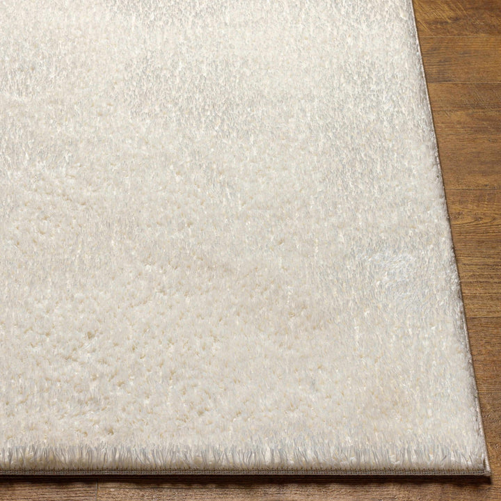 Premium look Solid Beige Woven Moroccan Design Silk Blended Plush Pile Rug - The Rug Decor