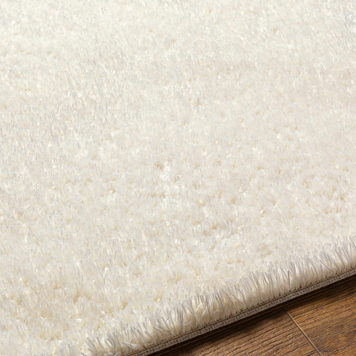 Premium look Solid Beige Woven Moroccan Design Silk Blended Plush Pile Rug - The Rug Decor