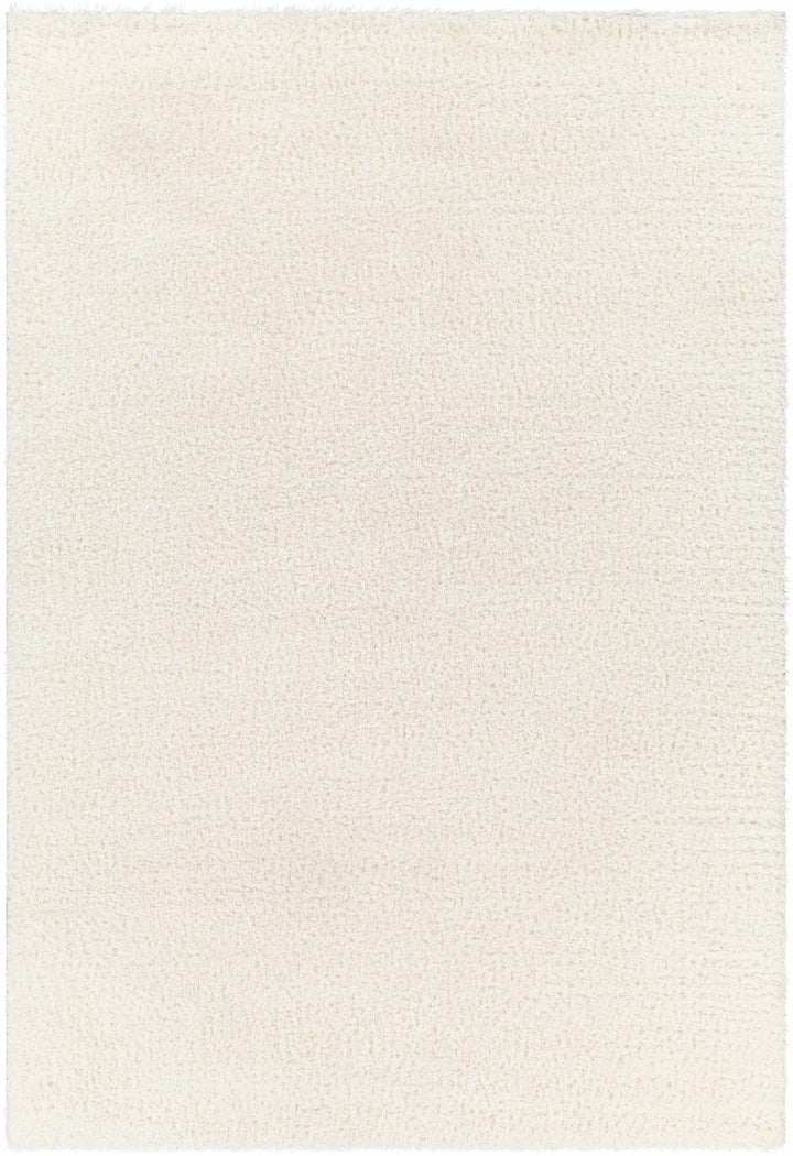Premium look Solid Beige Woven Moroccan Design Silk Blended Plush Pile Rug - The Rug Decor