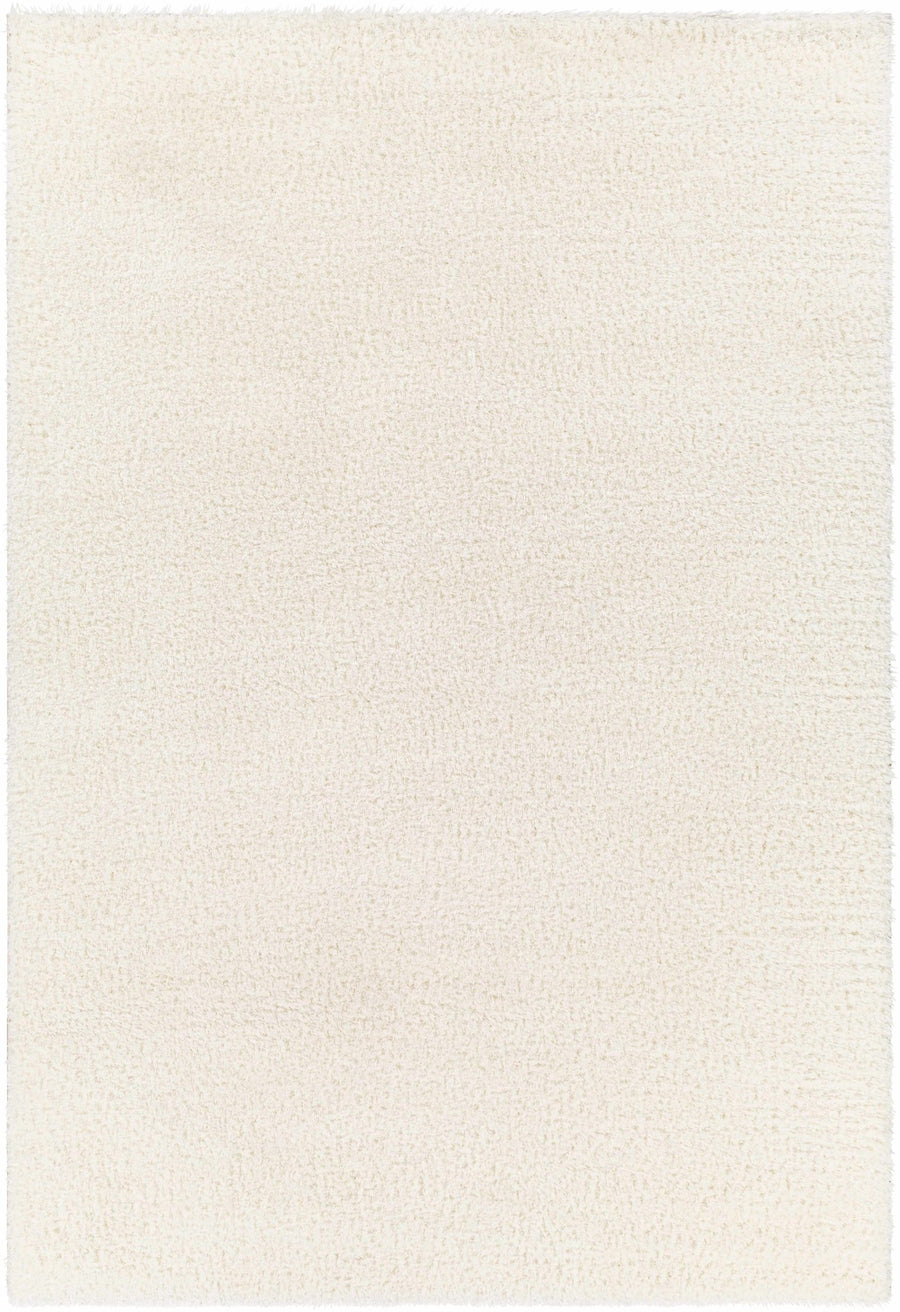 Premium look Solid Beige Woven Moroccan Design Silk Blended Plush Pile Rug - The Rug Decor