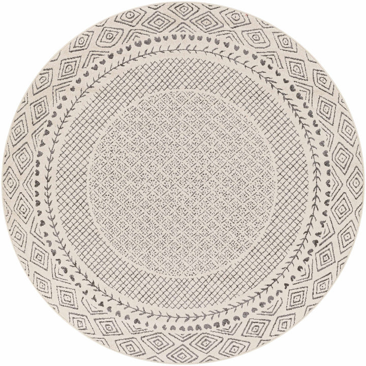 Premium modern geometrical Ivory and Charcoal Multi size area Rug - The Rug Decor
