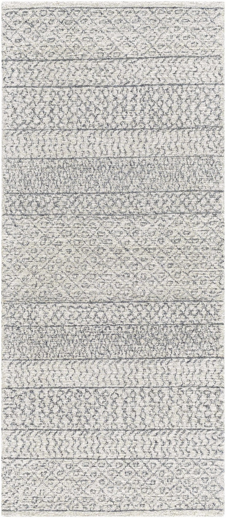 Premium style Ivory and Charcoal Hand Tufted Tribal Multi size Wool Area Rug - The Rug Decor
