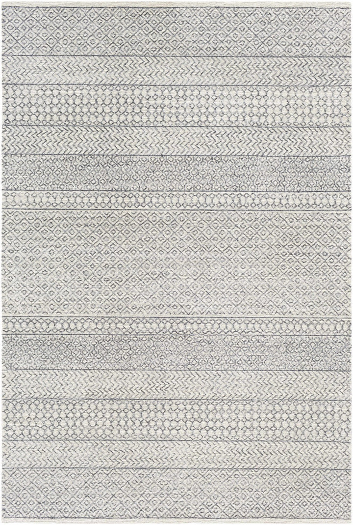 Premium style Ivory and Charcoal Hand Tufted Tribal Multi size Wool Area Rug - The Rug Decor
