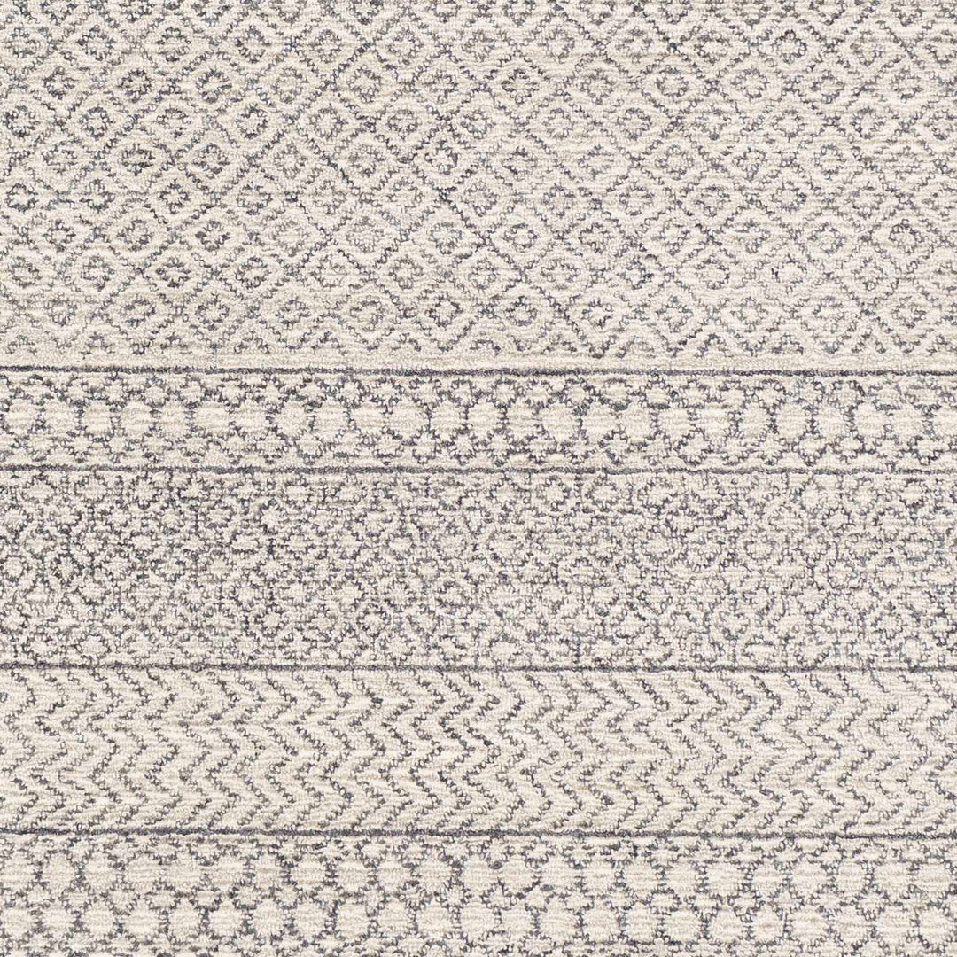 Premium style Ivory and Charcoal Hand Tufted Tribal Multi size Wool Area Rug - The Rug Decor
