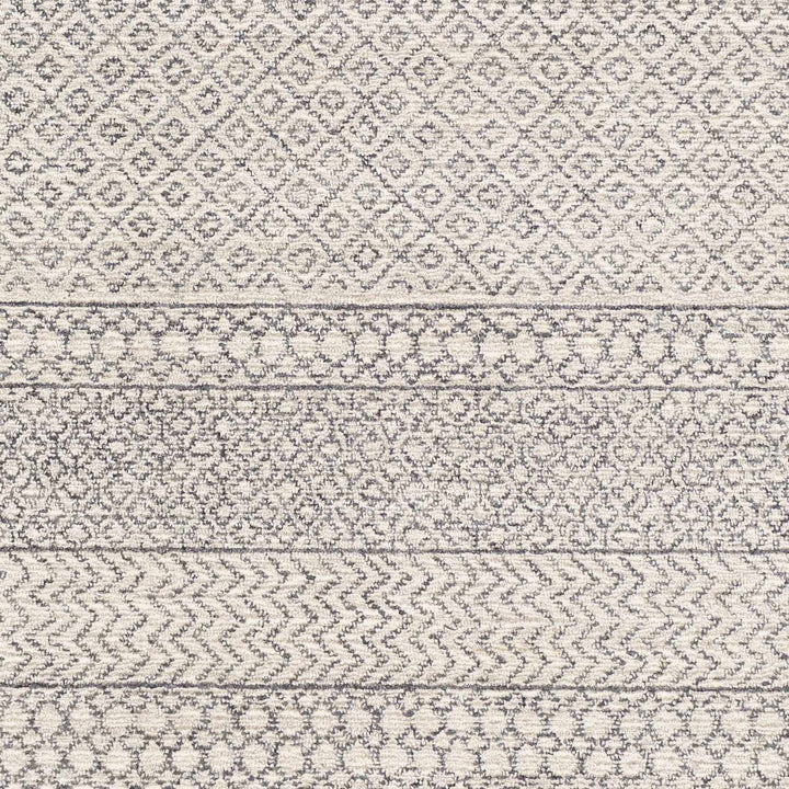 Premium style Ivory and Charcoal Hand Tufted Tribal Multi size Wool Area Rug - The Rug Decor