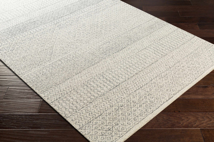 Premium style Ivory and Charcoal Hand Tufted Tribal Multi size Wool Area Rug - The Rug Decor