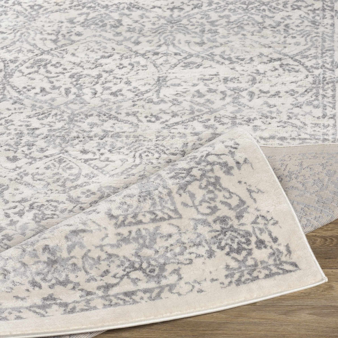 Premium style Traditional Ikat Design Ivory, Beige and Charcoal Area Rug - The Rug Decor