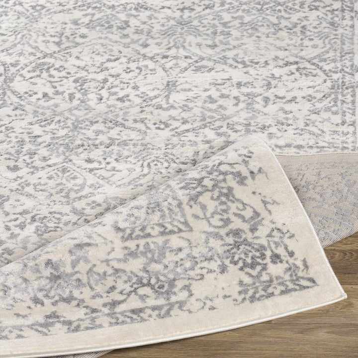 Premium style Traditional Ikat Design Ivory, Beige and Charcoal Area Rug - The Rug Decor