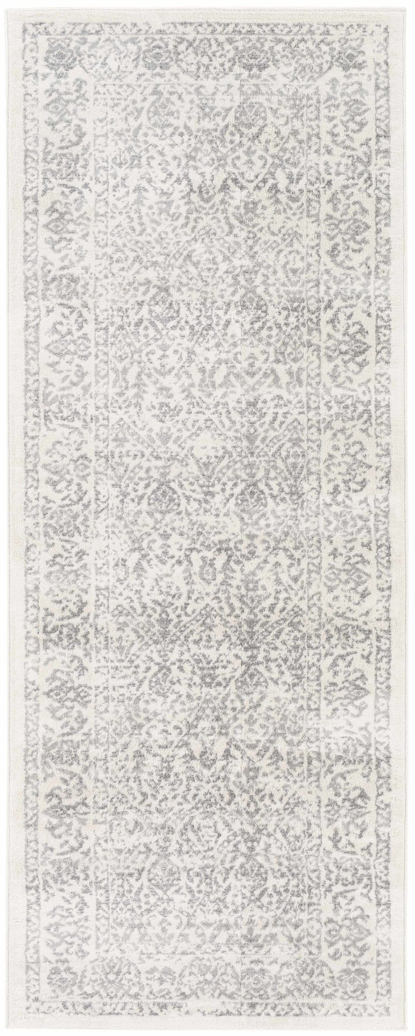Premium style Traditional Ikat Design Ivory, Beige and Charcoal Area Rug - The Rug Decor