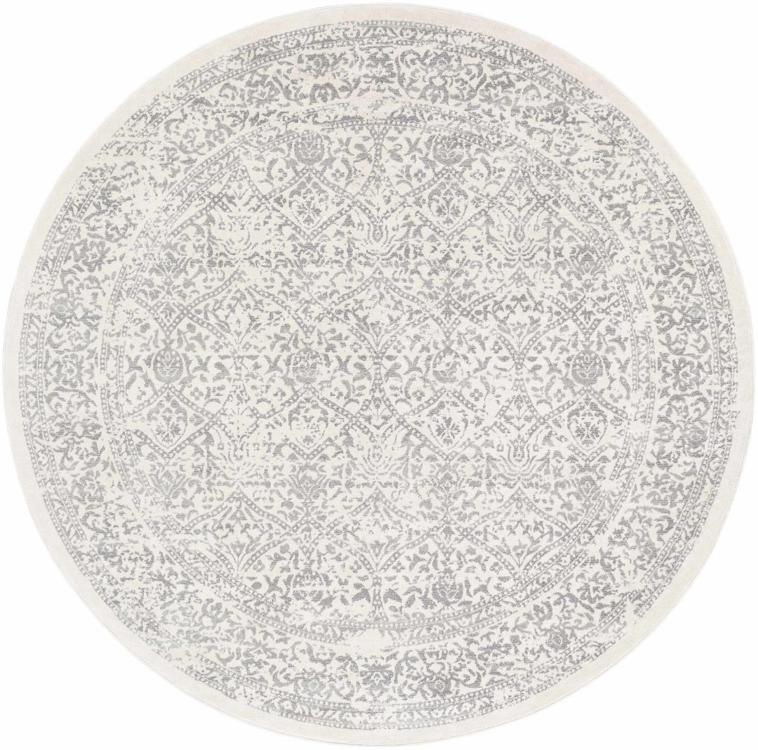 Premium style Traditional Ikat Design Ivory, Beige and Charcoal Area Rug - The Rug Decor