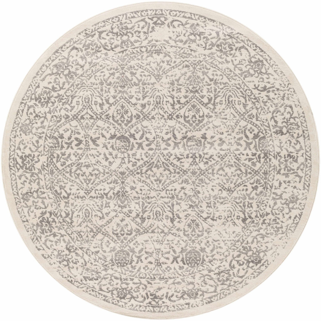 Premium style Traditional Ikat Design Ivory, Beige and Charcoal Area Rug - The Rug Decor