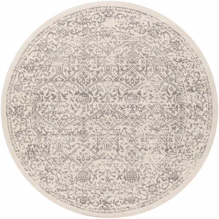 Premium style Traditional Ikat Design Ivory, Beige and Charcoal Area Rug - The Rug Decor