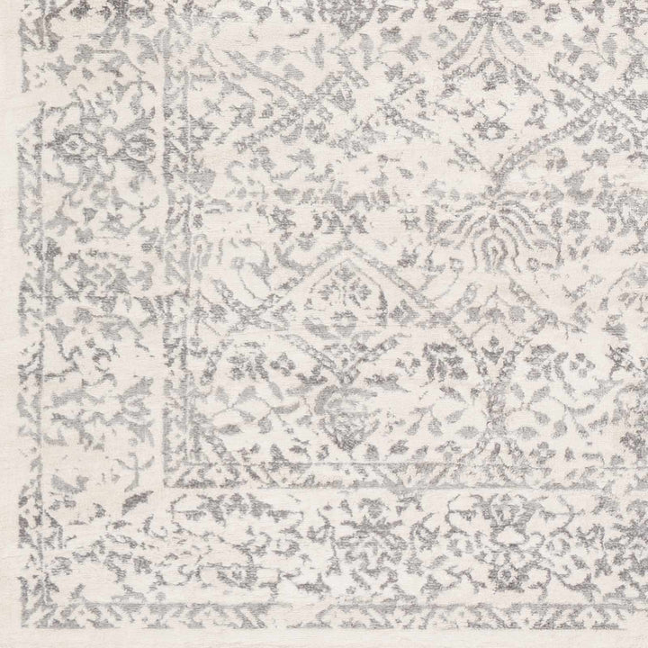 Premium style Traditional Ikat Design Ivory, Beige and Charcoal Area Rug - The Rug Decor