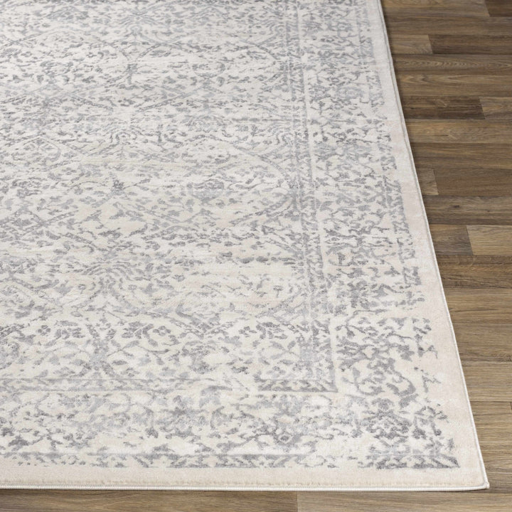 Premium style Traditional Ikat Design Ivory, Beige and Charcoal Area Rug - The Rug Decor