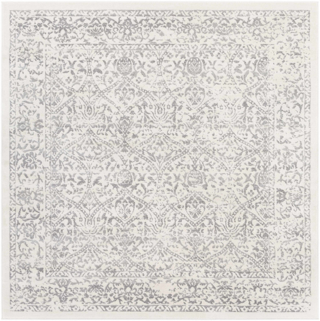 Premium style Traditional Ikat Design Ivory, Beige and Charcoal Area Rug - The Rug Decor