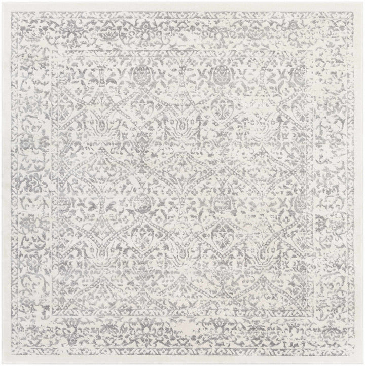 Premium style Traditional Ikat Design Ivory, Beige and Charcoal Area Rug - The Rug Decor