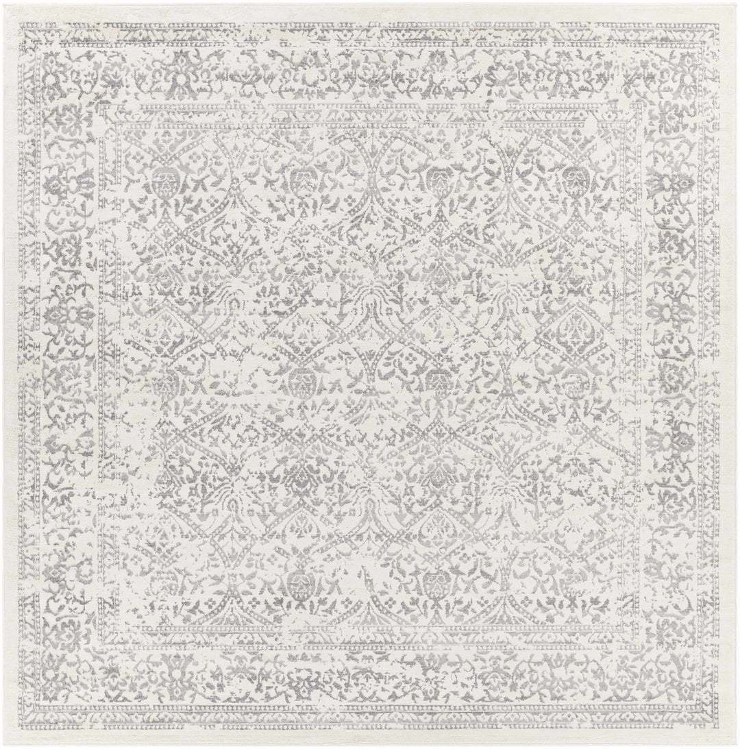 Premium style Traditional Ikat Design Ivory, Beige and Charcoal Area Rug - The Rug Decor