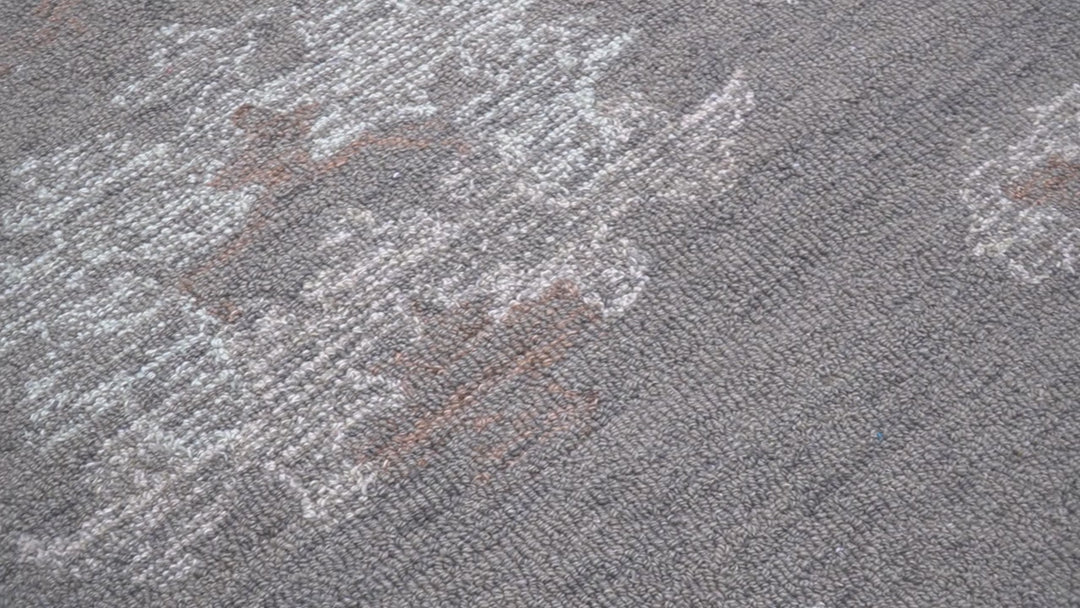 Elvin Custom Made Traditional Oushak Gray Hand Tufted wool rug