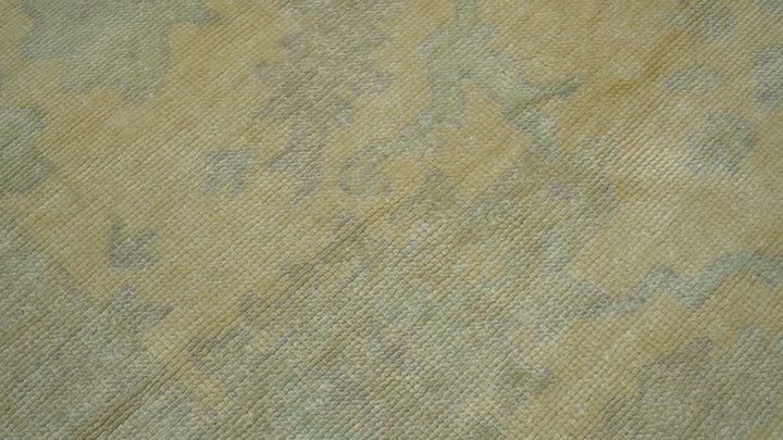 9x12 Antique Oriental Oushak Beige Hand knotted Wool Area Rug