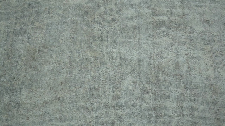 Modern Abstract Design Gray 8x10 Hand Knotted Art Silk Rug