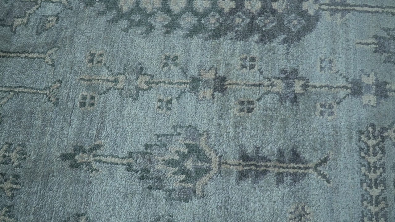 Tree of Life Silver And Gray 6x9 Hand Knotted Bamboo Silk Area Rug