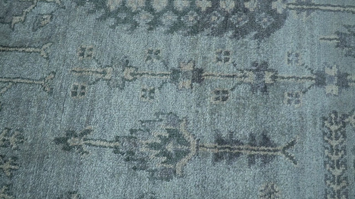 Tree of Life Silver And Gray 6x9 Hand Knotted Bamboo Silk Area Rug