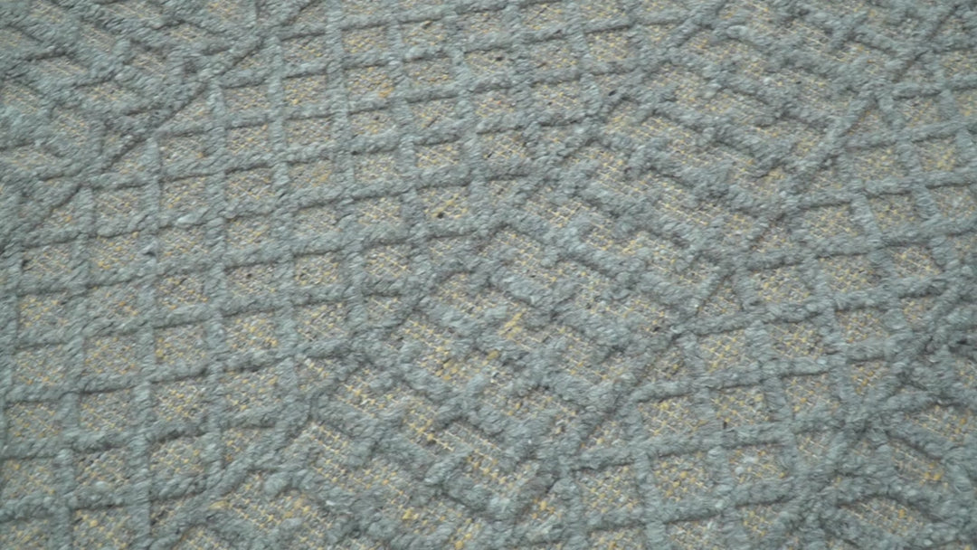 Contemporary Design Gray Hand Knotted Wool Area Rug