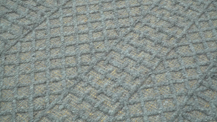 Contemporary Design Gray Hand Knotted Wool Area Rug