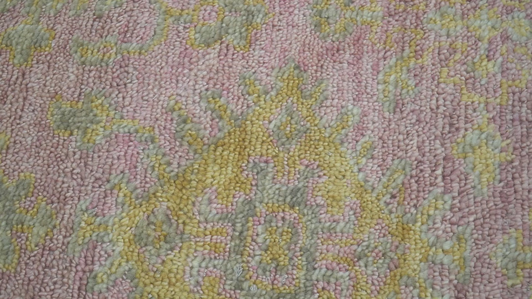 Traditional Turkish Design Pink Hand Knotted 3X5 Wool Rug